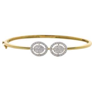 DIAMOND OVAL BANGLE-000011756