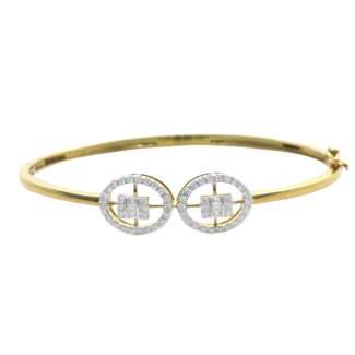 DIAMOND OVAL BANGLE-000011754